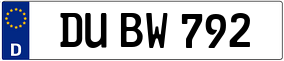 Trailer License Plate